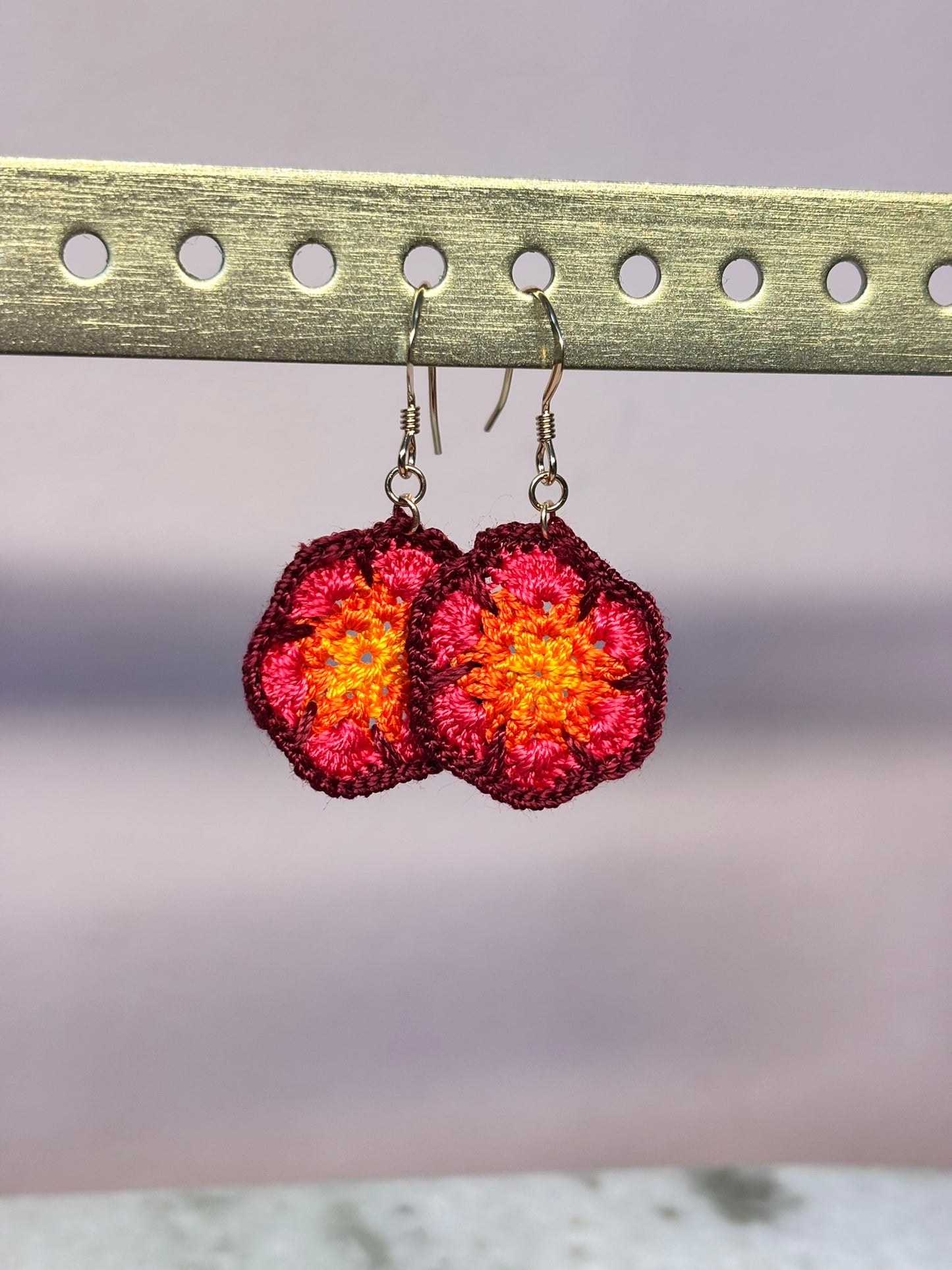 Crochet single bloem